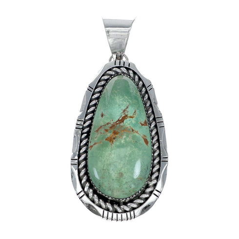 Native American Sterling Silver Turquoise Navajo Pendant NX11789